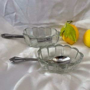 Buffet Silverware flatware Utensil Crystal Holders -Princess House